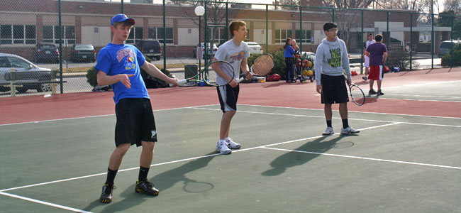 Tennis boys start practices, new season