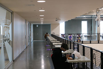 Students are required to maintain social distance during lunch periods. Sitting far apart and having less social interaction can affect mental well-being. 