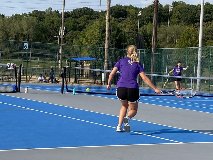 Lilly Gerend in her singles match at Macken Park