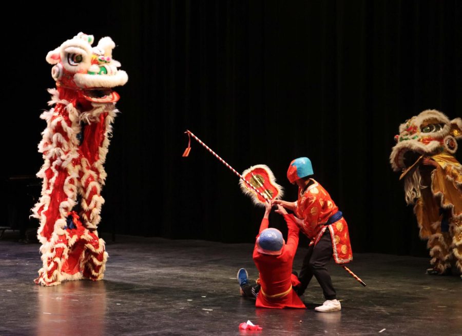 Students from ASU recreate a dragon dance 